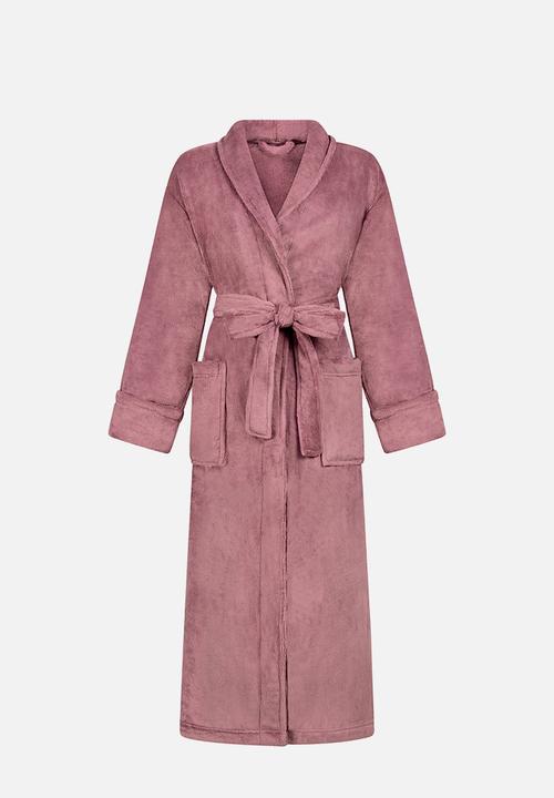 Hunkemoller - Robe long soft fleece - purple