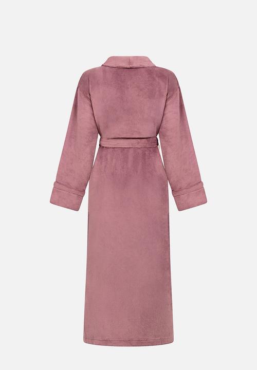 Hunkemoller - Robe long soft fleece - purple