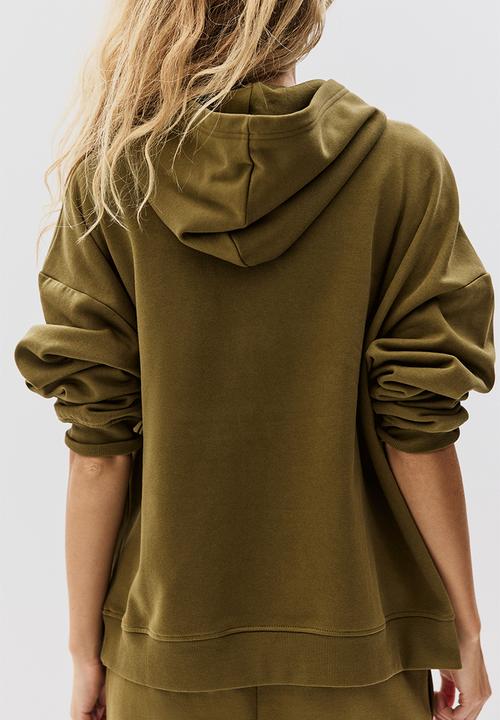 Hoodie - khaki green - 1307896006