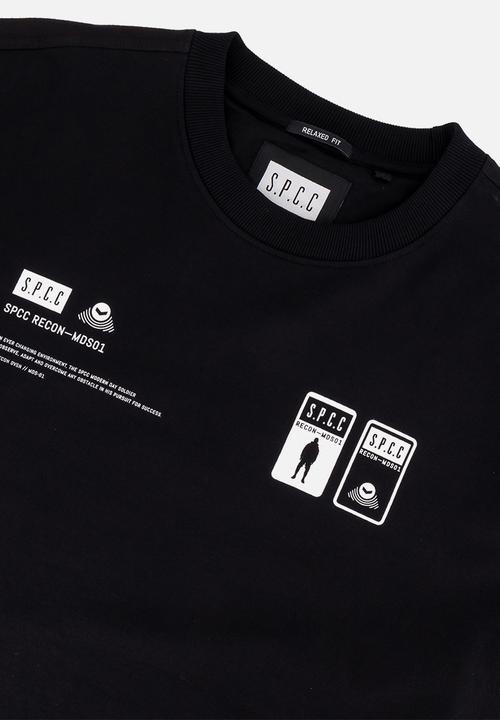 S.P.C.C - Recon Knox Short Sleeve Sweat  - Black