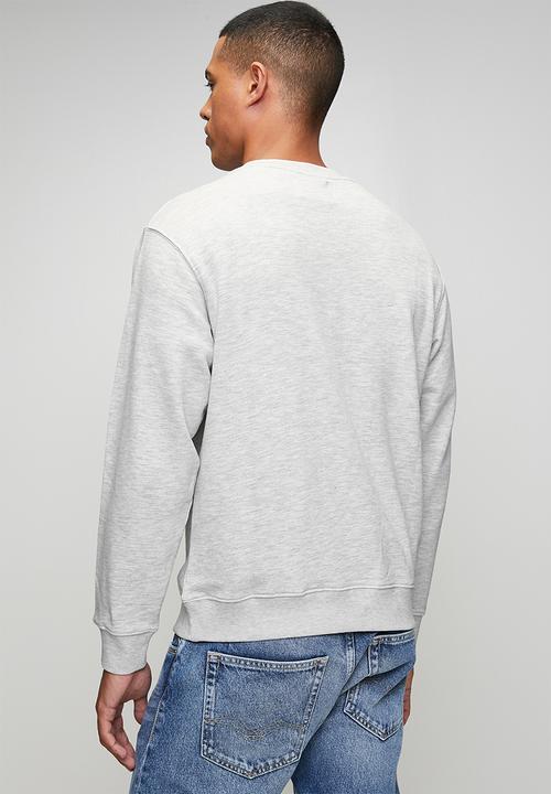 Replay - Cotton Terry Fleece Sweater - Grey