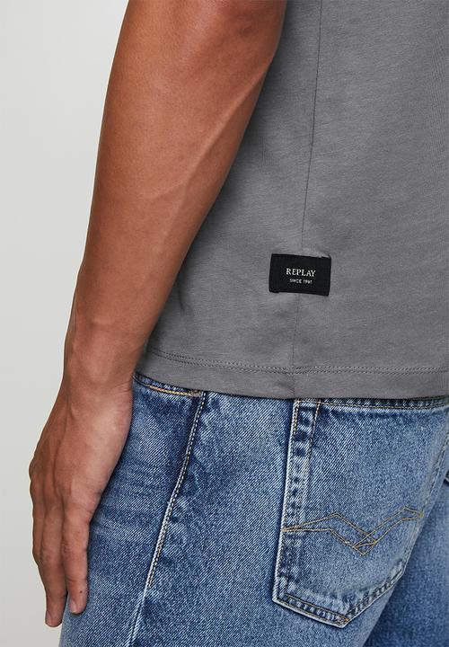 Replay - Tonal Logo Essential Tee - Grey