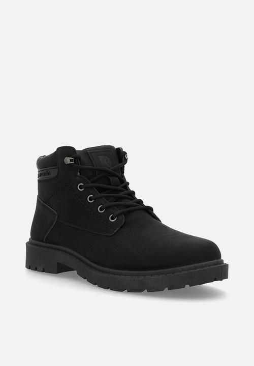 Pierre Cardin - Tim Lace Up Boot - Black Mono