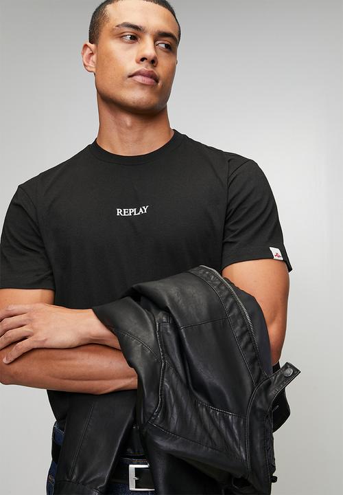 Replay - Piece Dyed Heavy Jersey Cotton T-shirt - Black