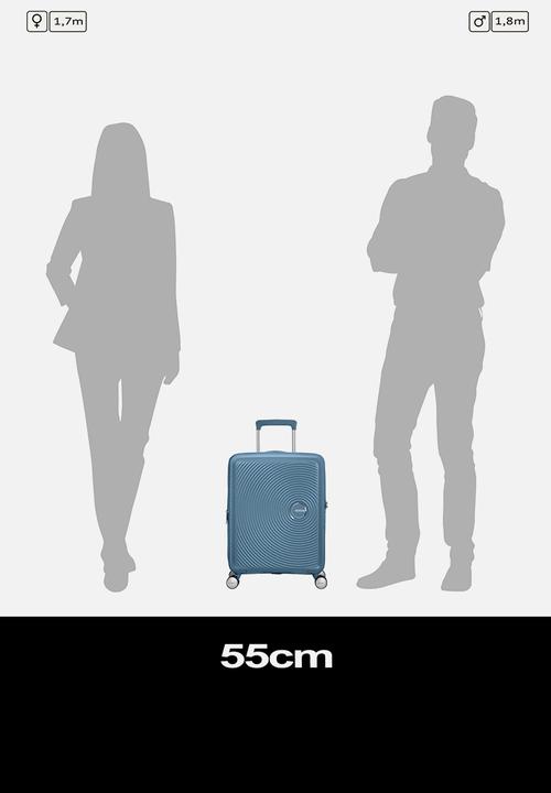 American Tourister - At Soundbox Small Spinner - Stone Blue