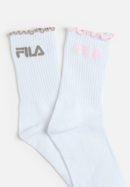 FILA - Sofia lettuce 3/4 sock 2 pack - white/iceberg green/lilas