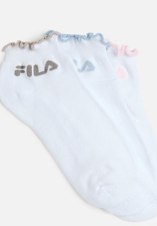 FILA - Racheal ankle sock ladies 3 pack - white/pale lilac/skyway