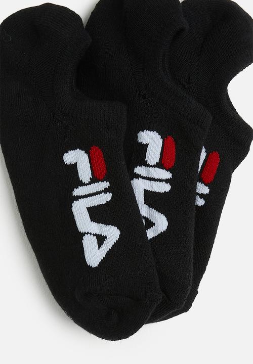 FILA - Emily no show ankle sock 3 pack - black/black/black