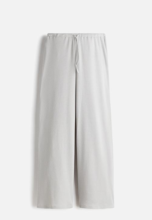 H&M - Waffled jersey trousers -  light grey