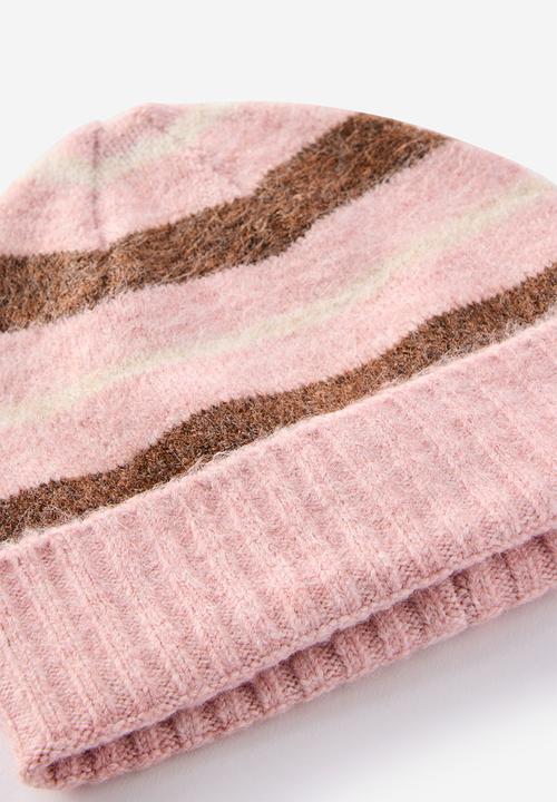 Cotton On - Kids Knit Beanie - Zephyr/Oatmeal Marle Stripe
