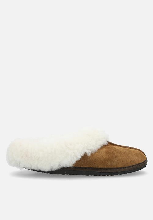 Karu - Sleek suede wool inner slipper - tan