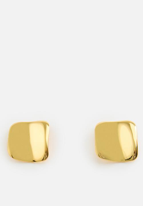 Tessa Design - Demi Square Pin Earrings - Gold