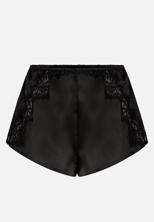 Hunkemoller - Short satin lace mya - caviar