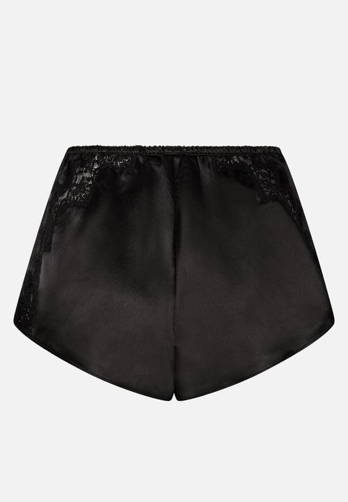 Hunkemoller - Short satin lace mya - caviar