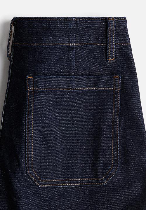 H&M - Flared high jeans - dark denim blue
