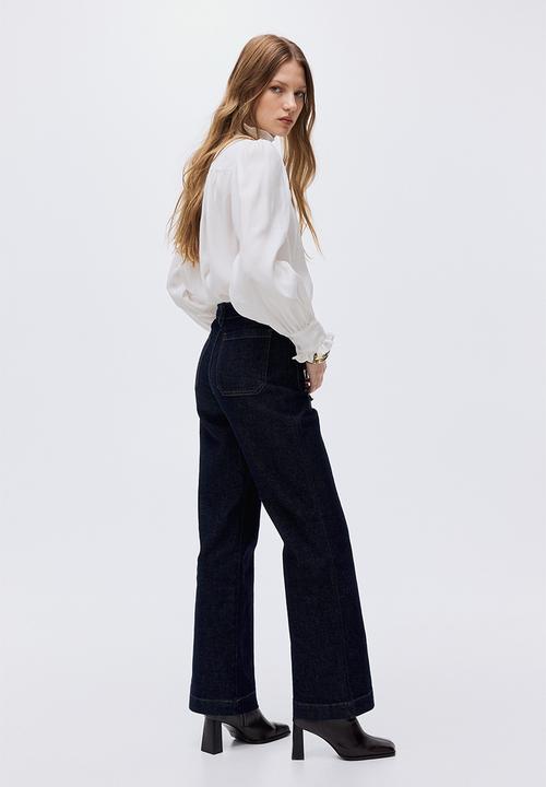 H&M - Flared high jeans - dark denim blue