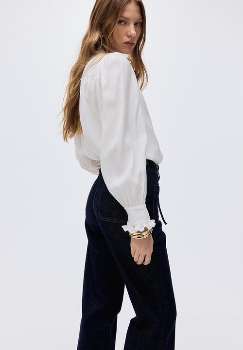 H&M - Flared high jeans - dark denim blue