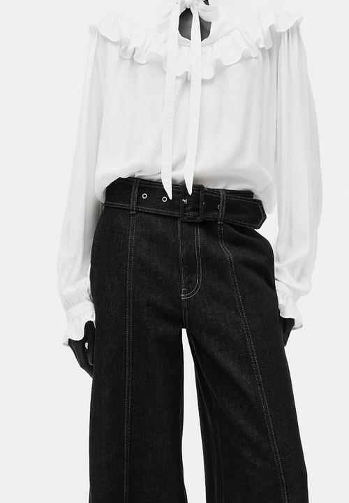 H&M - Wide high jeans - dark denim blue