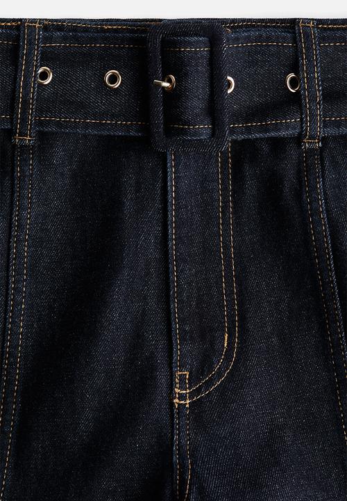H&M - Wide high jeans - dark denim blue