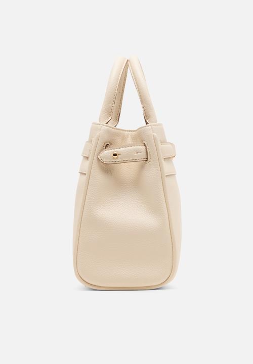 Anne Klein - China Midi Satchel W/ Detachable Strap Bag - Pearl White