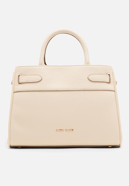 Anne Klein - China Midi Satchel W/ Detachable Strap Bag - Pearl White