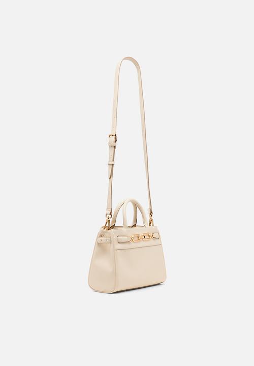 Anne Klein - China Midi Satchel W/ Detachable Strap Bag - Pearl White