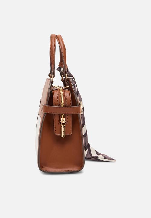 Anne Klein - Cambodia Medium Satchel W/ Detachable Strap Bag -Tan/Cream