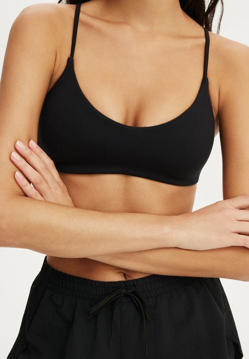 Cotton On - Ultra Soft Scoop V Crop - Black