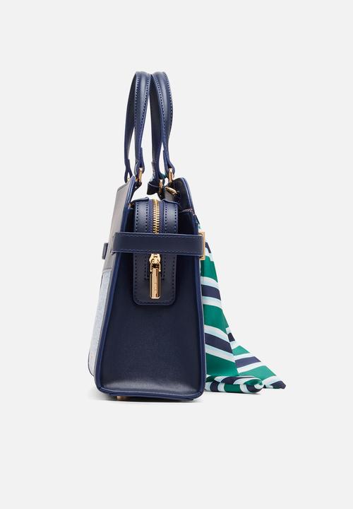 Anne Klein - Cambodia Medium Satchel W/ Detachable Strap Bag - Navy