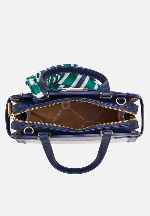 Anne Klein - Cambodia Medium Satchel W/ Detachable Strap Bag - Navy