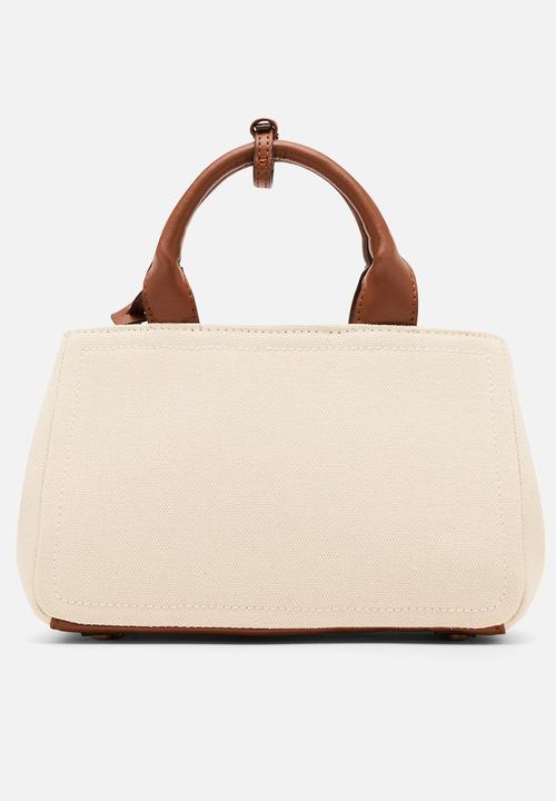 Anne Klein - China Small Satchel W/ Detachable Strap Bag - Natural