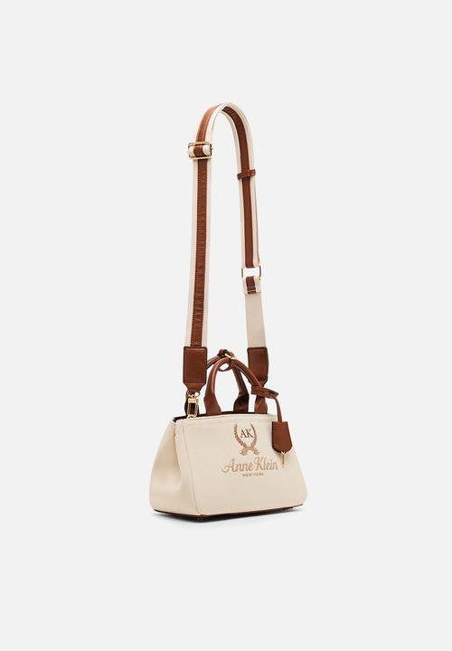 Anne Klein - China Small Satchel W/ Detachable Strap Bag - Natural