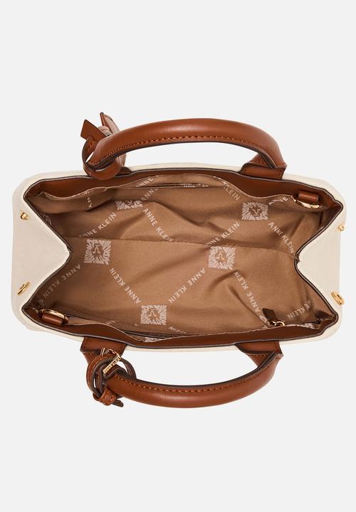 Anne Klein - China Small Satchel W/ Detachable Strap Bag - Natural