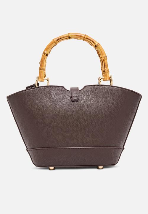 Anne Klein - Cambodia Rounded Mini Tote W/ Detachable Strap Bag-Espresso