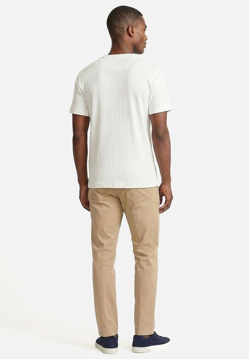 POLO - Khethiwe Sport Short Sleeve Rib Tee - White