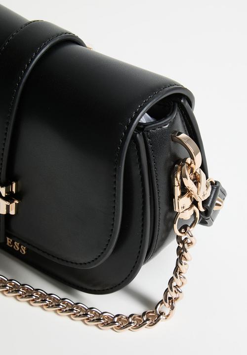 GUESS - Carrie mini flap crossbody bag- black