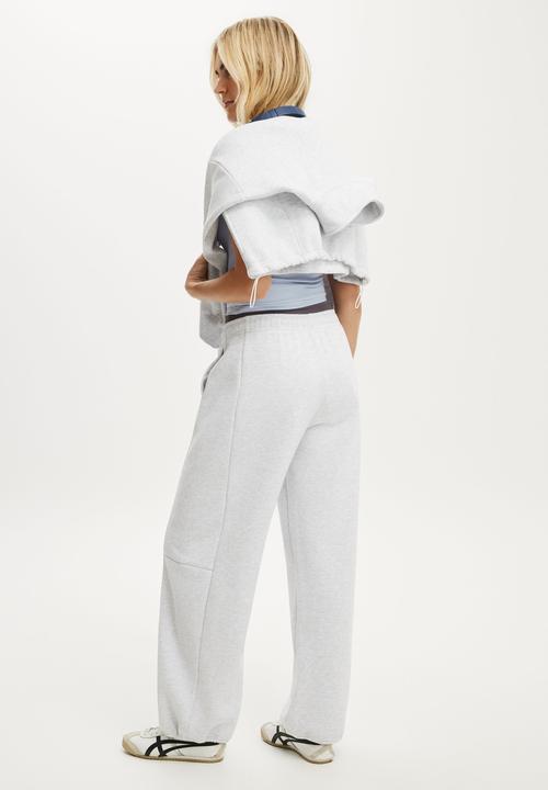 Cotton On - Plush Adjustable Balloon Sweatpant - Cloudy Grey Marle