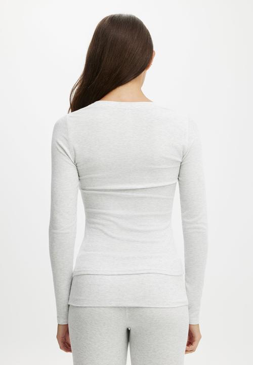 Cotton On - Sleep recovery lounge henley - light grey marle