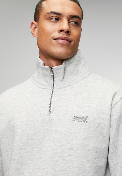 Superdry. - Essential Logo Henley - Varsity Grey Grindle