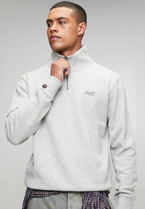 Superdry. - Essential Logo Henley - Varsity Grey Grindle
