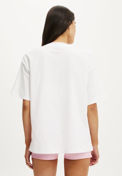 Cotton On - Active Graphic Tee - White/Bwc
