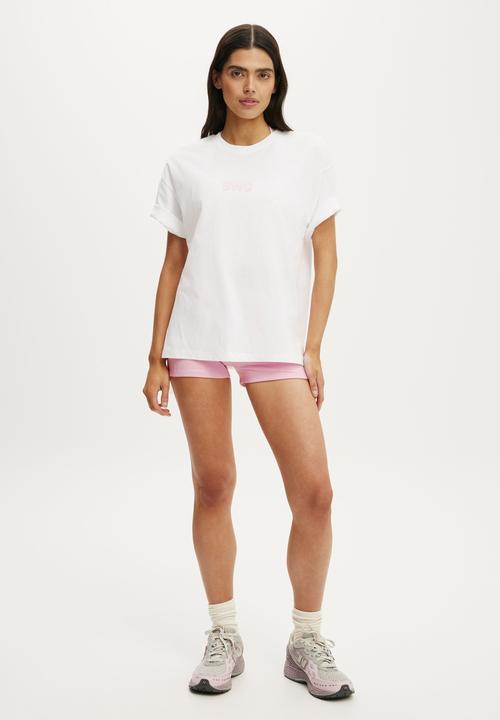 Cotton On - Active Graphic Tee - White/Bwc
