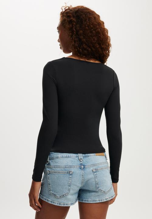 Cotton On - Hold me long sleeve - black