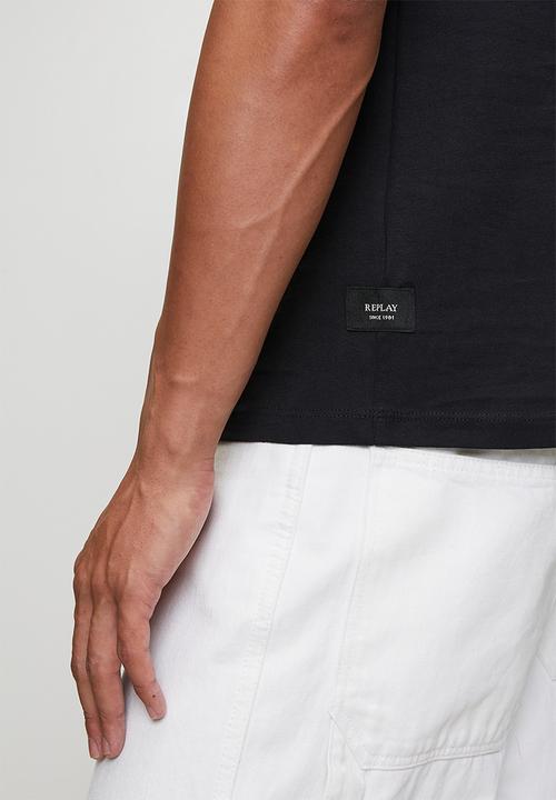 Replay - Tonal Logo Essential Tee -  Black