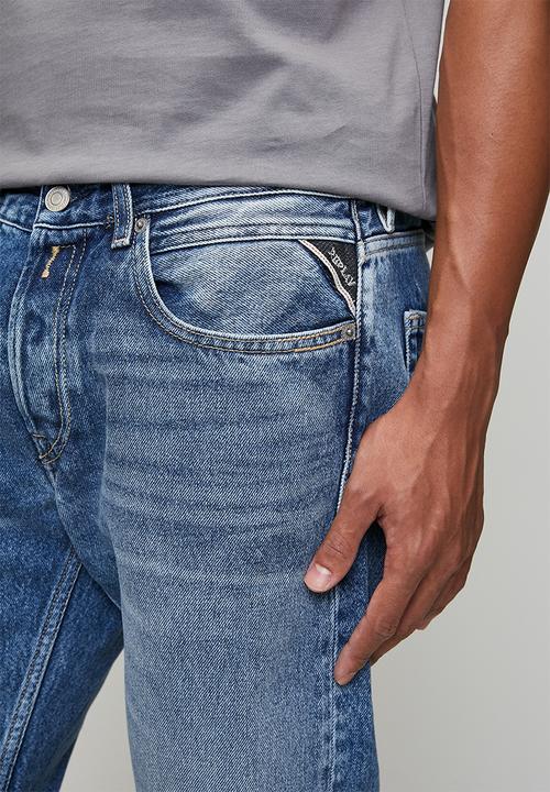 Replay - 12 Oz Cotton Denim Jean - Denim Blue 
