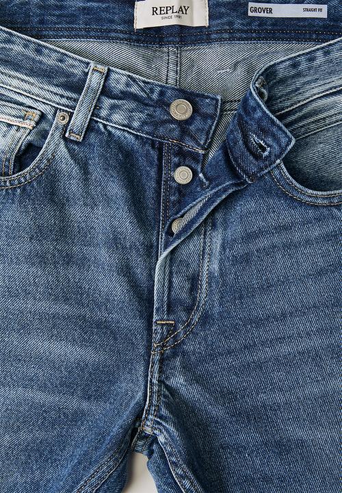 Replay - 12 Oz Cotton Denim Jean - Denim Blue 