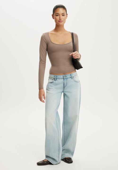 Cotton On - Hold me long sleeve - washed mocha