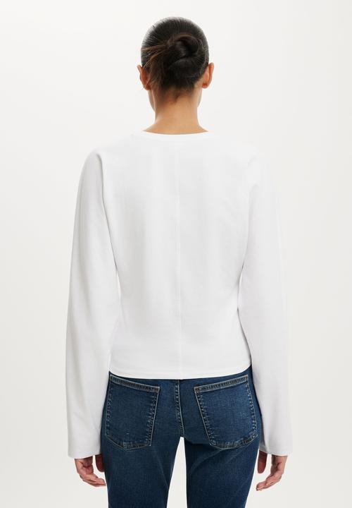 Cotton On - Blair Batwing Long Sleeve - White