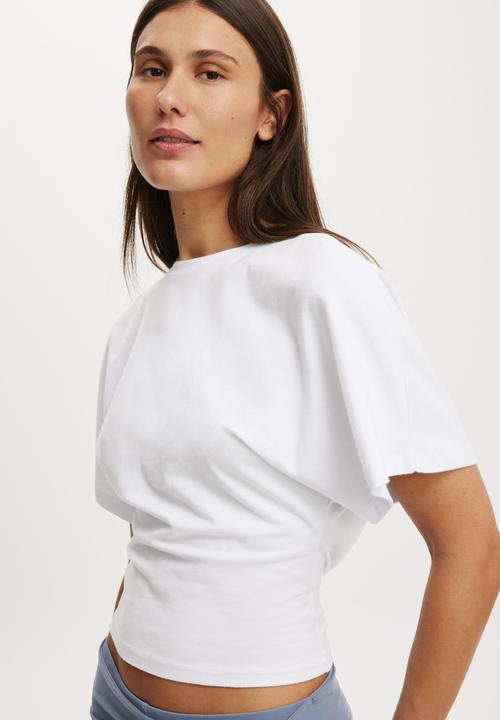 Cotton On - Batwing Short Sleeve Tee - White