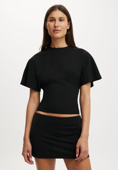 Cotton On - Batwing Short Sleeve Tee - Black